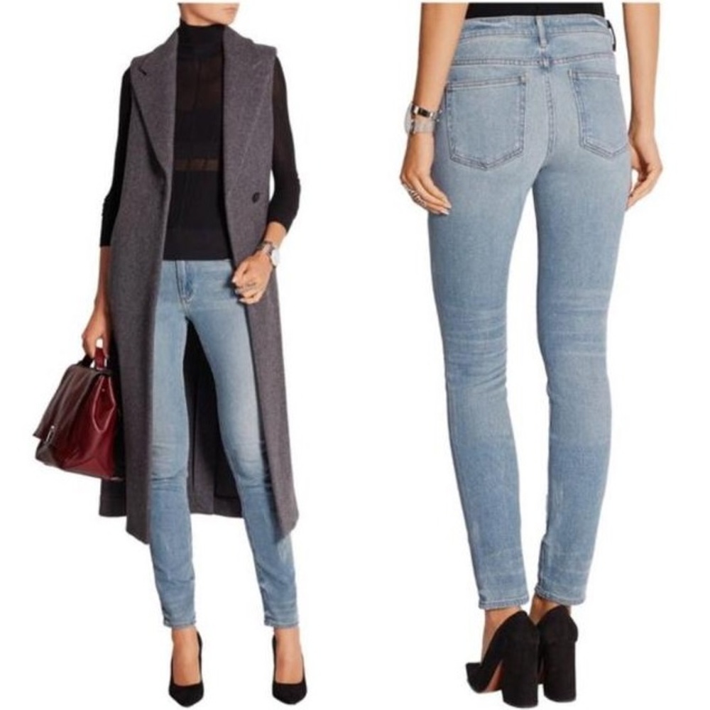 Denim x Alexander Wang 001 Slim Fit Jeans Light Indigo Fade Size 30